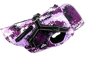 BABYDOG Abrigo Chaqueta para Perro Grande, Caliente para Mascotas, Prenda de Vestir Invierno, Chaqueta de Invierno, Cazadora Perro con Forro Polar, Ropa para Perro, Trenca para Perro. (9L, Morado)