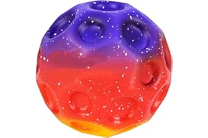Tatoonly Astro Jump Ball,Astro Jump Ball Moon Ball Hohe Springender Gummiball Sprünge Gummiball Space Ball EIN Knallendes Geräusch Machen Mini Bouncing Ball Toy for Kids Party Gift (Bunt B)