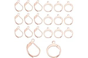 UNICRAFTALE 40 Pz 2 Taglie Oro Rosa Leverback Orecchino Cerchio 304 Acciaio Inossidabile Leverback Orecchini 1.4mm Foro Rotondo Leva Orecchino Ganci Anallergico Leverback Cerchio Orecchino Risultati