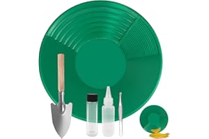 YSOOUA Gold Pan Kit Setaccio per Oro Bacino per la Ricerca dell'oro Gold Pan Kit Classificatore d'oro Ricerca Oro Pans Setaccio Accessori per sabbia oro miniere lavaggio manuale oro panning (Verde)
