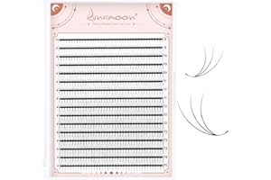 Lunamoon 640pcs 3D Extension de Cils Cils Prefait Bouquet Premade Fans Cils Volume Russe Eyelash Extensions Cils Bouquet Soie (3D-0.07-D, 8-15mm)