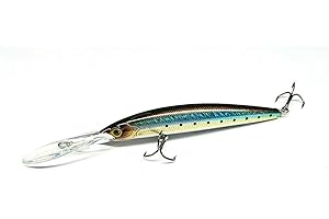 PREDILURES Bass Lure Deep Dive 120mm 20g 2-3m, Trolling, Long Cast, Spotted Wahoo Slim