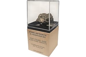 GREATGIFT Meteorite on Luxury Display -Al Haggounia 001 - With Certificate - Very Special Gift - Space Stone - Gemstone - Meteorite, gg-3111