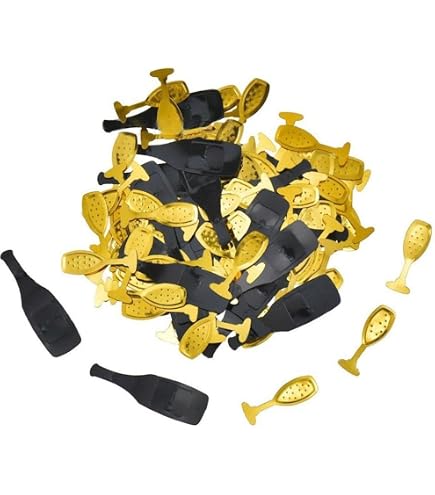 Bunt Glitzerndes Konfetti 'PROST NEUJAHR' – 14 G, Ca. 160 Stück, Metallic-Konfetti Für Silvester, Geburtstag, Partys, Tischdeko