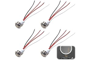 BAIFULAI 4 sztuki 5-24 V DC LED dotykowy, 12 V włącznik światła do otworów montażowych 18 mm, przełącznik czujnika, bezstopniowe ściemnianie pasków LED