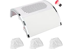 Biutee Aspiratore Unghie Professionale 80w Aspiratore Polveri per Unghie da Tavolo con 3 Sacchetti per la Polvere