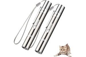 EWIGE Puntero LED, juguete para gatos, perros, mascotas, con USB, recargable, juego interactivo (2 unidades)