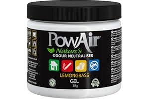 PowAir Gel neutralizzatore naturale degli odori, fragranza citronella, elimina efficacemente gli odori domestici, con oli essenziali naturali (732 g)