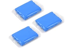 Bezavea 3Pcs Car Clay Bar, Reusable Clay Bar for Car Detailing, 3 x 100g Clay Bar Kit, Auto Detailing Magic Clay Bar, Vehicles and Much More Cleaning Repeated Use, Suitable for Car, Glass (Blue)