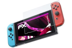 atFoliX Protection Écran Film de verre en plastique compatible avec Nintendo Switch Verre film protecteur, 9H Hybrid-Glass FX Protection Écran en Verre trempé de plastique