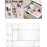 Meleni Home 9 Par&ccedil;a Banyo Kozmetik Takı D&uuml;zenleyici Makyaj Organizer - Punto &Ccedil;ekmece İ&ccedil;i D&uuml;zenleyici, Meleni Home, Şeffaf