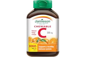 Jamieson 17263 Capsule Vitamina C, Masticabile, 120 compresse