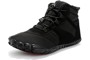 Sowdus Botas de Nieve Hombre，Cálidos Forradas con Pelo Impermeables Antideslizantes Barefoot Botines，Invierno Botas de Nieve Caliente，Ligero al Aire Trail Zapatos Trekking