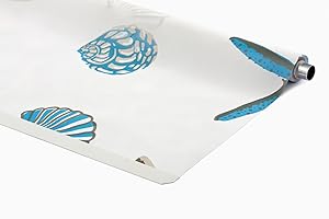 KS Handel 24 ERSATZROLLE HALB-Kassetten DUSCHROLLO ALLE Designs 7 Breiten EINFACHER WECHSEL (120x240 cm, Oceanic)