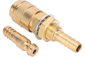 Brrnoo Argon snabbkopplingskopplingar 8 mm par högkvalitativ gasadapter för MIG TIG svetsbrännare Vattenkyld slangkoppling