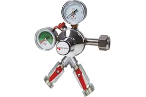 MICRO MATIC Micromatic Druckminderer 2ltg für Co² 3bar mit Füllstandsanzeige Premium Plus