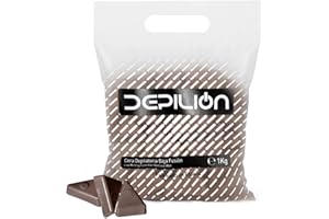 DEPILION Cera caliente 1kg Chocolate | Cera baja fusión para depilación 1000gr | para pieles sensibles
