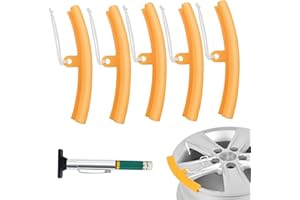 NO-BRANDED 5pcs Protecteur de Jante Protecteur de Jante Protecteur de Jante Voiture Moto vélo Outil de Remplacement de Pneu (Orange)