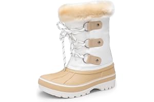 DREAM PAIRS KIDS Bottes de Neige pour Enfants Chaudes et Confortable Bottes de Hiver Antidérapante avec Coque Imperméable