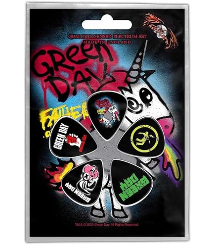 GREEN DAY Guitar Picks Set (10 picks/10 diferent designs