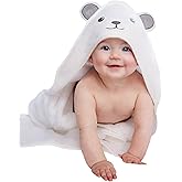 Minuche 100% Cotton Bamboo Towel Swaddle - Bear Ear Pattern Bath Towel - 75X75 cm