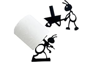 Embhlitfe Ant Toilet Roll Holder - Funny Toilet Paper Holder Free Standing Bathroom Set-3D Printed Cute Black Ant Loo Roll Holder-Funky Unique Toilet Paper Holder- Set Of 2 (Ants)