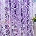 1M*2M Floral Pattern Offset Blinds Window Screen Ready Made Curtains Homeware & Furniture (Purple)