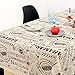 Produktbild Pengye Britischer Zeitungsbaumwoll- und -leinentischdeckentisch des Papiers Garten Frischer Stofffoto-Hintergrundstofftischmatte-Tischdecketischdecke (Muster : 9, Größe : 140x200cm (55x79inch))