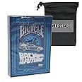 Bicycle Back To The Future Playing Cards - Fully Custom Themed Poker Sized Cards - Includes Cipher Playing Cards Bag