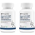 Trexgenics QUERCETIN 400 mg, BROMELAIN 200 mg Synergistic Action Respiratory Health, Immunity, Cardiovascular Health VEGAN & NON-GMO (30 Veg. Capsules) (Pack of 2)