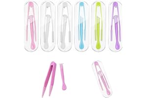 Yuiturt 6 Stück Kontaktlinsen Einsetzhilfe, Kontaktlinsen Pinzetten, Kontaktlinsen Sauger, Kontaktlinsen Einsetzhilfe Weiche, Bunte Contact Lens Tweezers 5 Farben