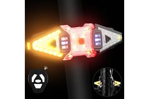 Bike Rear Light with Turn Signal - NIUAWASA Split Back Bicycle Lights LED Rechargeable 5 Mode Wireless Remote Control Bike Taillight Indicator Light Warning Strobe Lamp