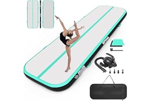 PPXIA Airspot Air Track Mat - Inflatable Air Roll Air Barrel Gymnastics Tumbling Mats Gym Mat with Carry Bag & Pump, Training Mat, Sports Mat for Home, Taekwondo, Yoga, Gym, Fitness