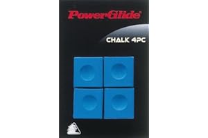 CREATIVEMINDS UK Powerglide Snooker Pool Cue Tip Accessory Tournament Blue Chlak 4-piece Pack