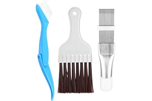 JJWUYUE Condizionatore Pettine, Set di 3 Pettini per Pulizia Condensatore, Spazzola per Pulizia Pettine a Lamelle, Spazzola di Acciaio Inossidabile per Spira Finale Condensatore