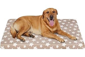 EMPSIGN Panier pour Chien XL, 107x71x6,6cm, Coussin Chien Grand Taille Lavable en Machine, Tapis pour Chien Imperméable, Matelas Chien Réversible (Frais et Chaud), Beige