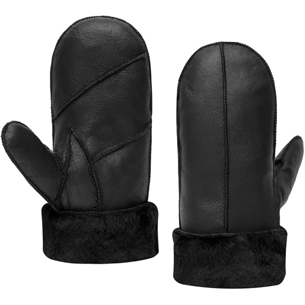 Harssidanzar KL024EU Wanten voor dames, winterhandschoenen van schapenvacht lamsvel, verwarmde warme bonthandschoenen, lederen handschoenen, roze, S