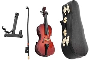 Miniatyr Cello i Trä 5,5 Tum Dekorativt Musikinstrument Samlarobjekt för Heminredning Hyllor Skrivbordshelf