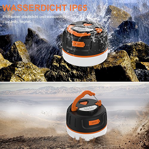 LED Campinglampe Milool Taschenlampe power bank IP65 wasserdichte Camping laterne mit 5200mAh für Camping,Outdoor,Wandern - 4