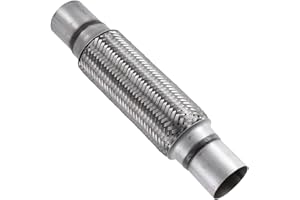 MOCNT Tubo Flexible de Escape de Automóvil 55mm X 250mm/350mm Tubo de Reparación de Junta Flexible para Escape Acero Inoxidable Dos Trenzado Tubo de Escape Flexible Corrugado