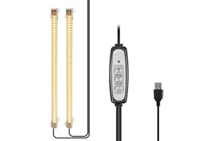 Sondiko LED Grow Light Strip, Auto On&Off Every Day Grow Light Sunlike with Upgraded Controller, 48 LEDs, 4 Dimmable Levels for Indoor Plants 2 Pack