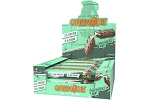 Grenade High Protein and Low Carb Barra Sabor - Dark Chocolate Mint, 12 x 60 g