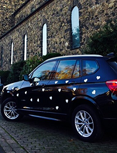 Preisvergleich Produktbild Auswahlangebot! Magnetfolie Herz Hochzeitsschmuck Rot - Weiß (Weiß Glänzend Beschreibbar) Magnet Herz