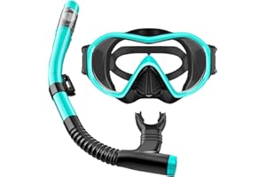 UPhitnis Masque Plongée Adulte - Anti-Fuite Masque Snorkeling Adulte et Tuba pour la Plongée en Apnée, la Plongée en Apnée, la Natation - Masque Tuba Anti-Buée Champ de Vision Panoramique Unisexe