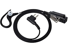 HYS Walkie Talkie 2 Pin Auricolare con Microfono PTT Compatibile per Motorola CP040 DP1400 CP200 GP300 Radio Cuffie