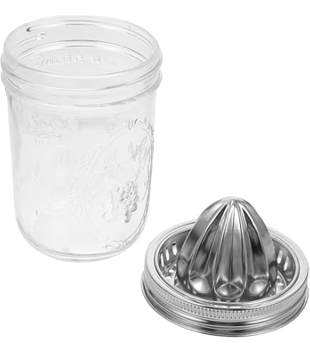 Edelstahl-Entsafter-Deckel Für Weckgläser – 2 Stück, Manuelle Zitruspresse Für Wide-Mouth-Gläser