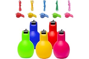 Sxutop 5 Stück Sportunterricht Handpfeife mit 5 Stück Schiedsrichterpfeife Hygienische Sportpfeife Sport Handpfeife Hand Whistles für Trillerpfeife Laut Notfall Sportlehrer Trainer Zubehör Fußball