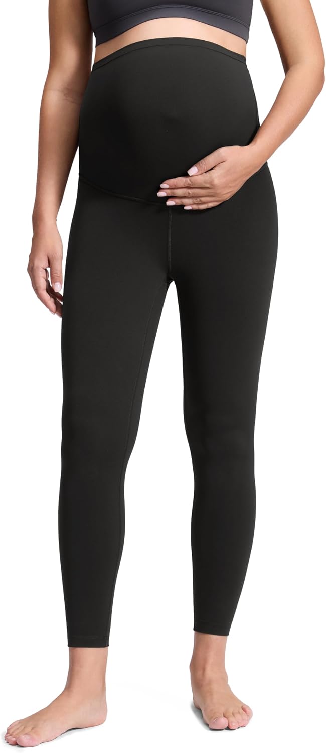 CRZ YOGA Women's Butterluxe 25" Maternity Leggings - Over Bump Workout Leggings Pregnancy Soft Belly Support Yoga Pants