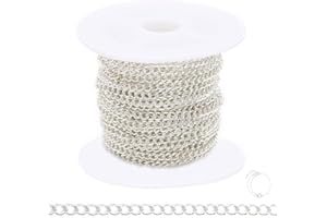JINXM 3x4mm Cable Cross Chains for Necklace Jewelry Making CraftingStainless Steel