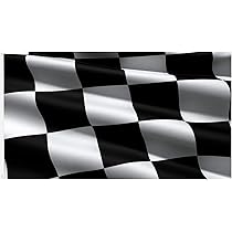 AZ FLAG Bandiera A Scacchi Bianchi E Neri 180x120cm - Bandiera Da Gara Auto, Poliestere 100D, Con Occhielli